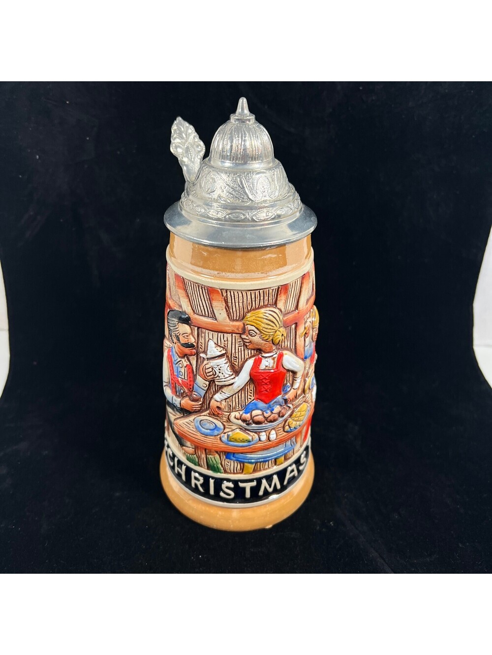 Schmid Christmas 1979 Limited Edition Bavarian Beer Stein with Pewter Lid